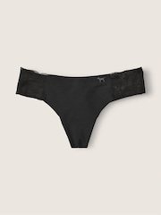 Victoria's Secret PINK Black Thong No Show Lace Knickers - Image 1 of 2