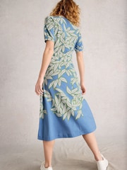 White Stuff Blue Megan Jersey Dress - Image 4 of 6