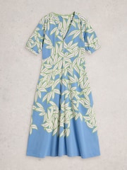 White Stuff Blue Megan Jersey Dress - Image 5 of 6