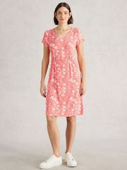 White Stuff Pink Tallie Jersey Dress - Image 1 of 6