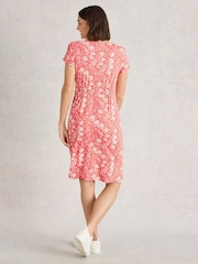 White Stuff Pink Tallie Jersey Dress - Image 2 of 6