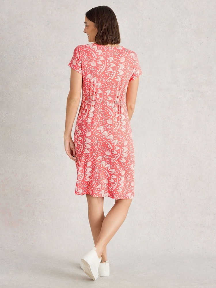 White Stuff Pink Tallie Jersey Dress - Image 2 of 6