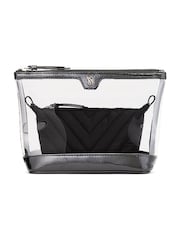 Victoria's Secret Black AM/PM Makeup Bag Duo - Image 1 of 3