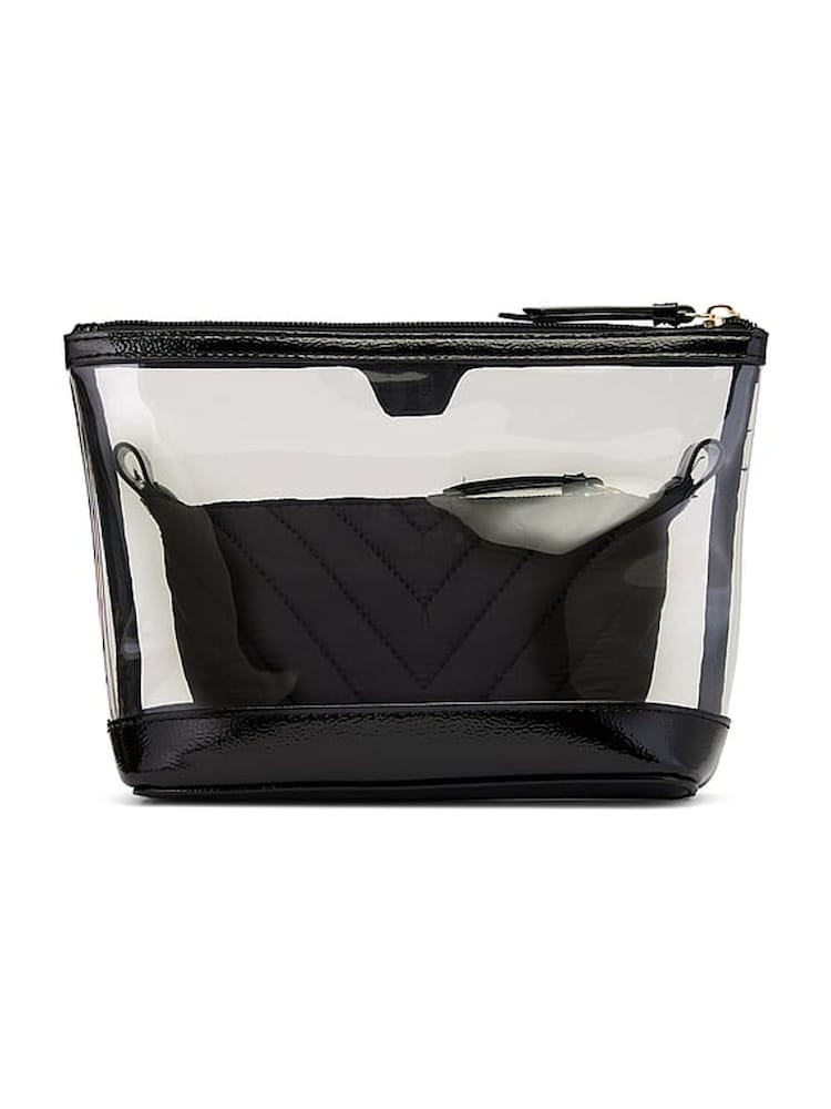 Victoria's Secret Black AM/PM Makeup Bag Duo - Image 2 of 3