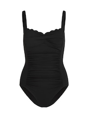 Hunkemöller Shaping Scallop Black Swimsuit - Image 4 of 5