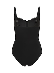 Hunkemöller Shaping Scallop Black Swimsuit - Image 5 of 5