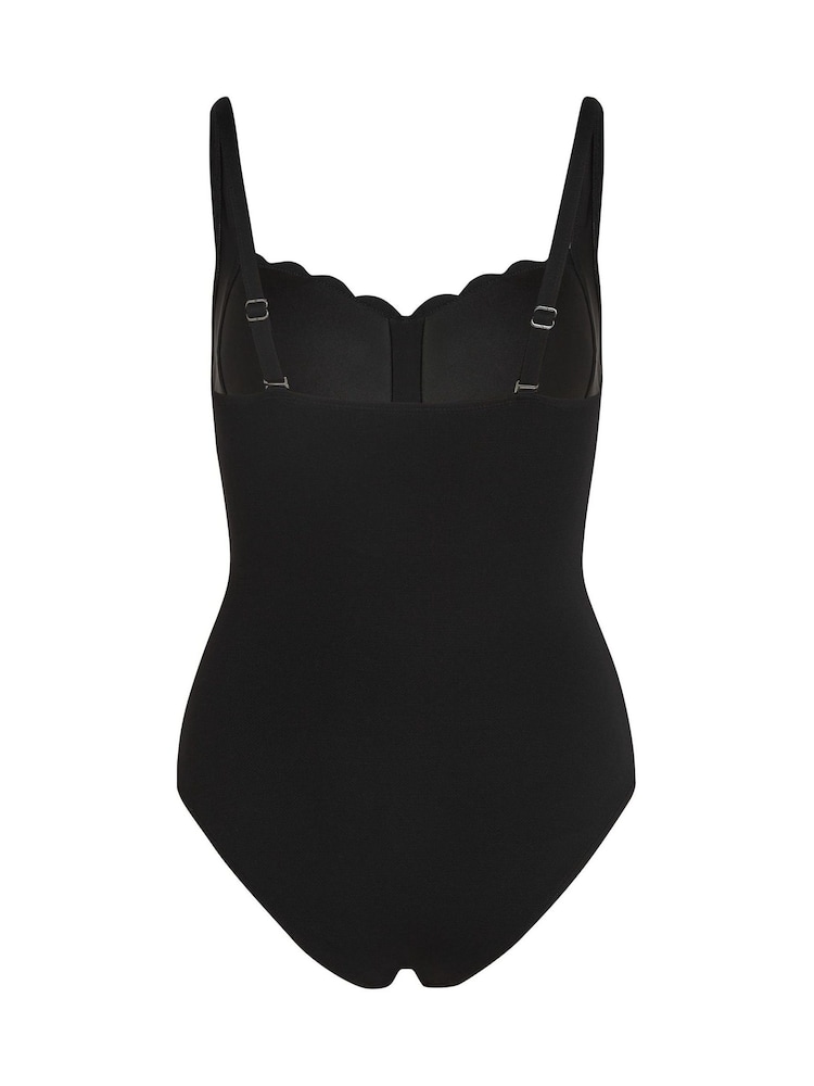 Hunkemöller Shaping Scallop Black Swimsuit - Image 5 of 5