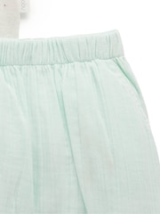 Purebaby Green 100% Cotton Jelly Fish T-Shirt And Shorts Set - Image 3 of 4