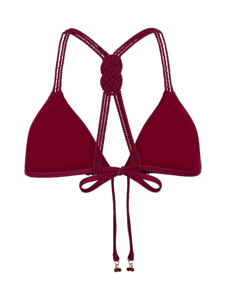 Hunkemöller Red Marrakech Padded Underwired Bikini Top - Image 4 of 4