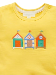 Purebaby Yellow 100% Cotton Resort T-Shirt And Shorts Set - Image 2 of 4