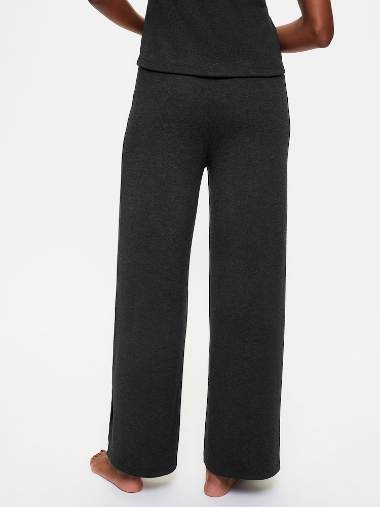 KBX Black Marie Brushed Wide Leg Trousers - Image 2 of 5