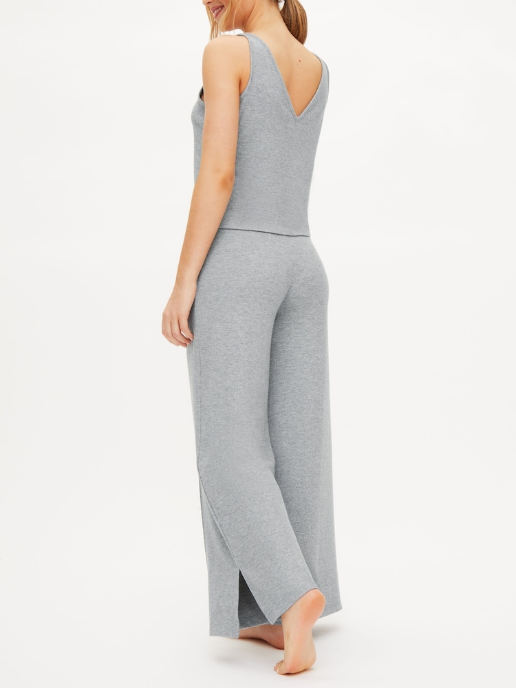 KBX Grey Marie Brushed Wide Leg Trousers - Image 2 of 6