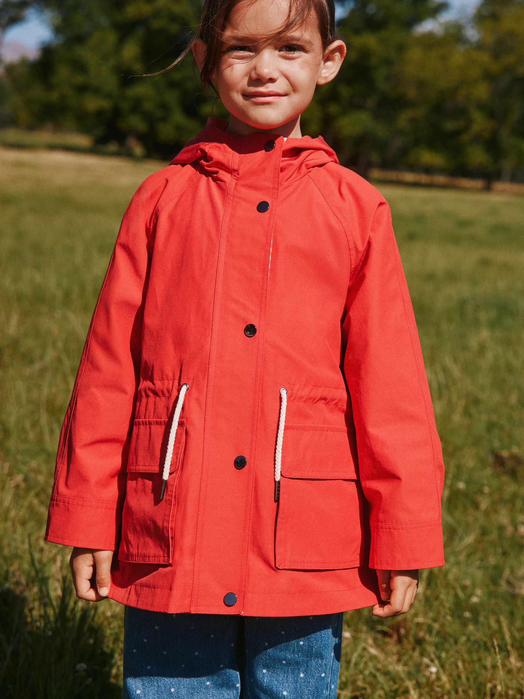 Red Shower Resistant Raincoat (3-16yrs) - Size 3 Yrs