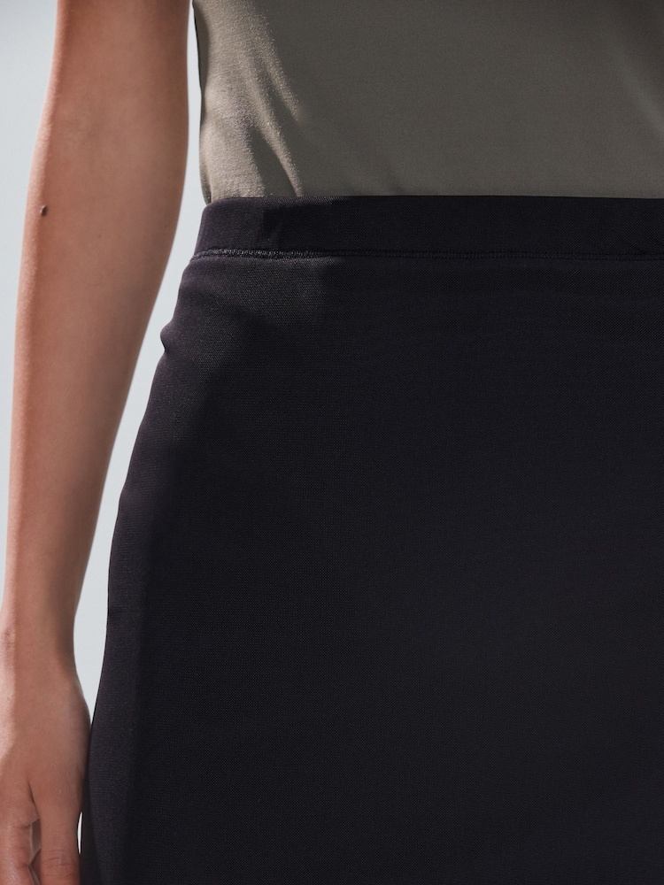 Black Mesh Midi Pencil Skirt - Image 5 of 5