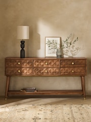 Dark Lloyd Solid Mango Wood 6 Drawer Sideboard - Image 1 of 9