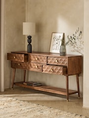 Dark Lloyd Solid Mango Wood 6 Drawer Sideboard - Image 3 of 9