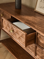 Dark Lloyd Solid Mango Wood 6 Drawer Sideboard - Image 4 of 9