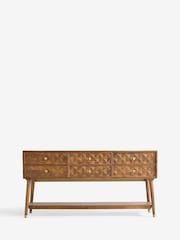 Dark Lloyd Solid Mango Wood 6 Drawer Sideboard - Image 7 of 9