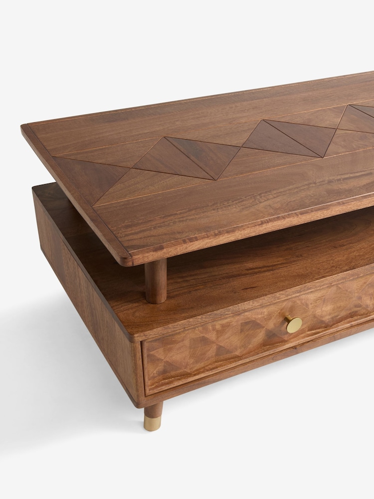 Dark Zaria Mango Wood Storage Coffee Table - Image 10 of 10
