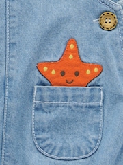 Purebaby Blue Dungaree And T-Shirt Set - Image 3 of 4