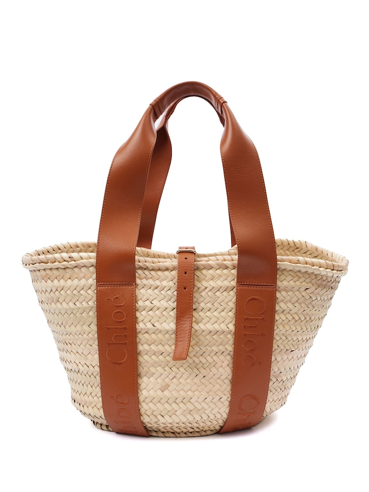 Chloe Neutral Basket - Small Tote - Image 1 of 7