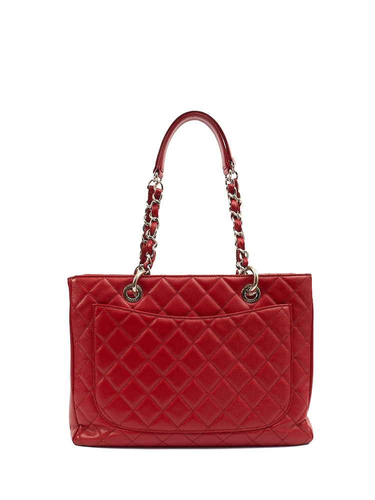 Chanel Red Grand Shopping Tote - Image 2 of 7