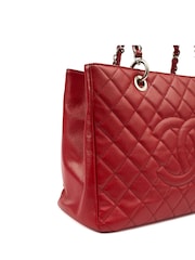 Chanel Red Grand Shopping Tote - Image 5 of 7
