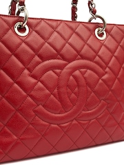 Chanel Red Grand Shopping Tote - Image 6 of 7