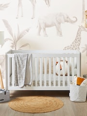 Ickle Bubba Ash Grey White Pembrey Cot Bed - Image 1 of 6