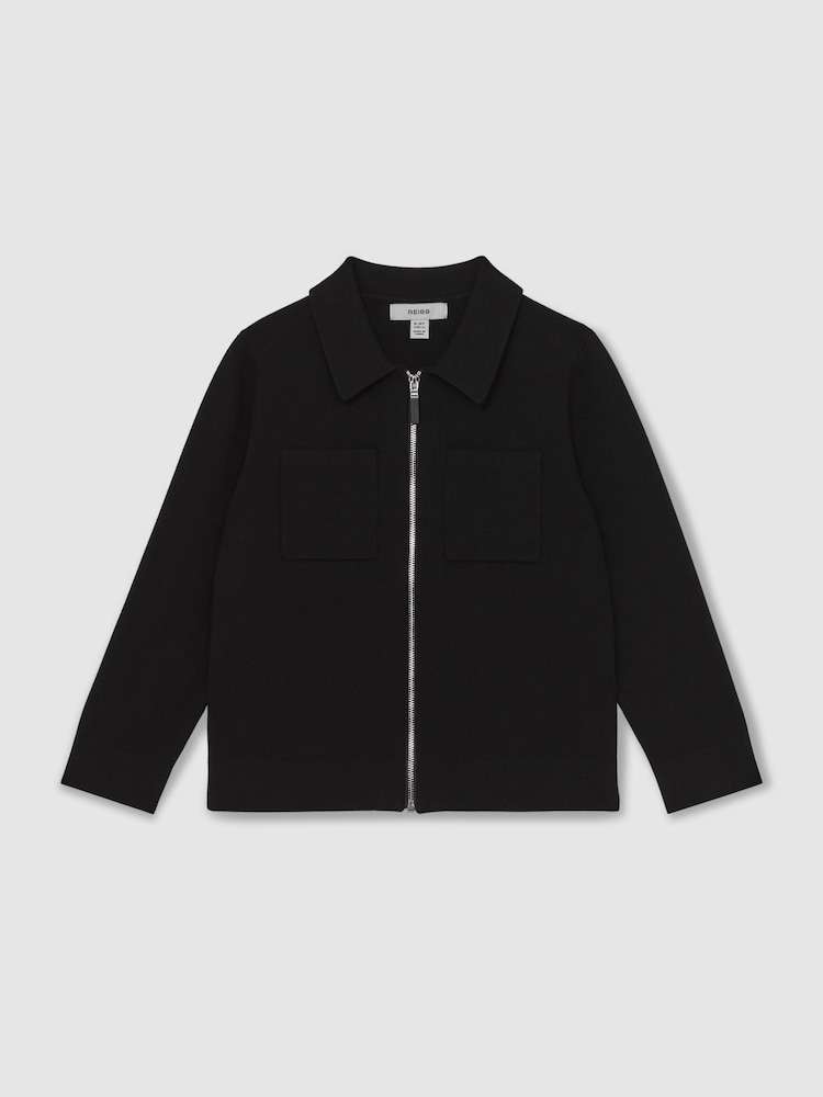 Reiss Black Rivers Cardigan - Image 2 of 4 Reiss Black Rivers Cardigan - Image 2 of 4