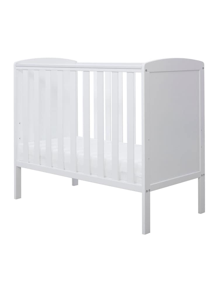Ickle Bubba White Coleby Space Saver Cot and Fibre Mattress - Image 2 of 6 Ickle Bubba White Coleby Space Saver Cot and Fibre Mattress - Image 2 of 6