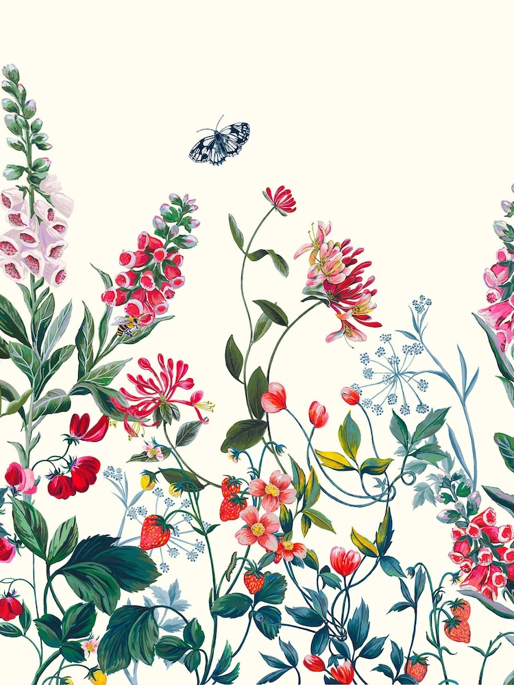 Joules Cream Permaculture Garden Crème Mural 3m x 2.8m - Image 2 of 4