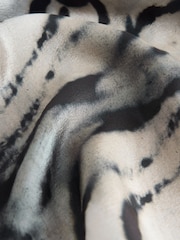 White/Black Zebra Print Volume Long Sleeve Blouse - Image 3 of 3