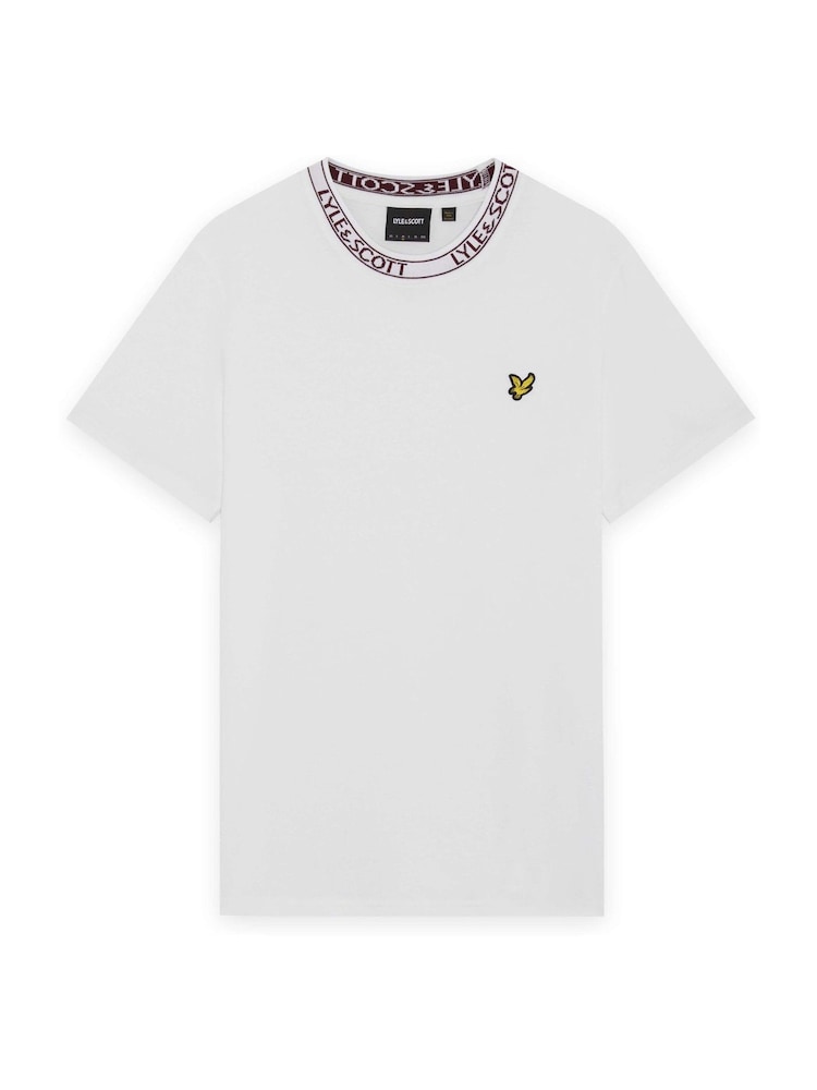 Bela - Rebrasta majica s kratkimi rokavi in logotipom Lyle & Scott - Slika 5 iz 5 Bela - Rebrasta majica s kratkimi rokavi in logotipom Lyle & Scott - Slika 5 iz 5