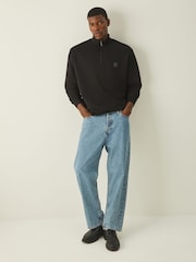 Lyle & Scott Black Loungewear Quarter Zip Sweatshirt - Image 3 of 6