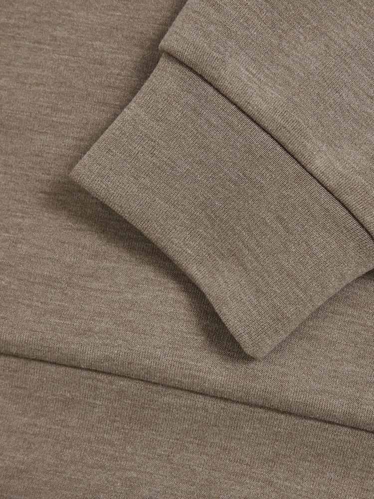 Reiss Taupe Brown Fabien Interlock Jersey Hoodie - Image 4 of 4 Reiss Taupe Brown Fabien Interlock Jersey Hoodie - Image 4 of 4