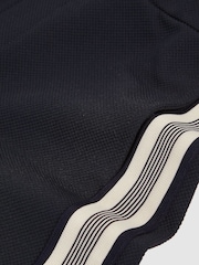 Reiss Navy Blue Terry 3-9 yrs Side Stripe Textured Shorts - Image 4 of 4