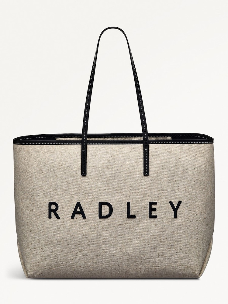 Radley Large Sutherland Row Open Top Tote Black Bag - Image 1 of 5