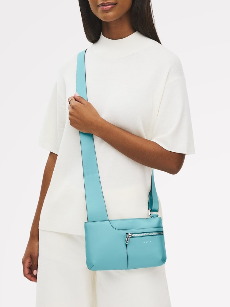Radley Mini Blue Pockets Zip Top Cross-Body Bag - Image 5 of 5