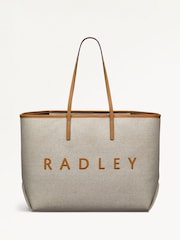 Radley Large Sutherland Row Open Top Tote Brown Bag - Imagem 1 de 5