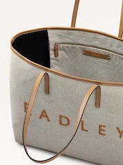 Radley Large Sutherland Row Open Top Tote Brown Bag - Imagem 3 de 5