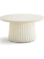 La Redoute Intérieurs Oatmeal Cannelli Cement Fibre Coffee Table - Image 1 of 4