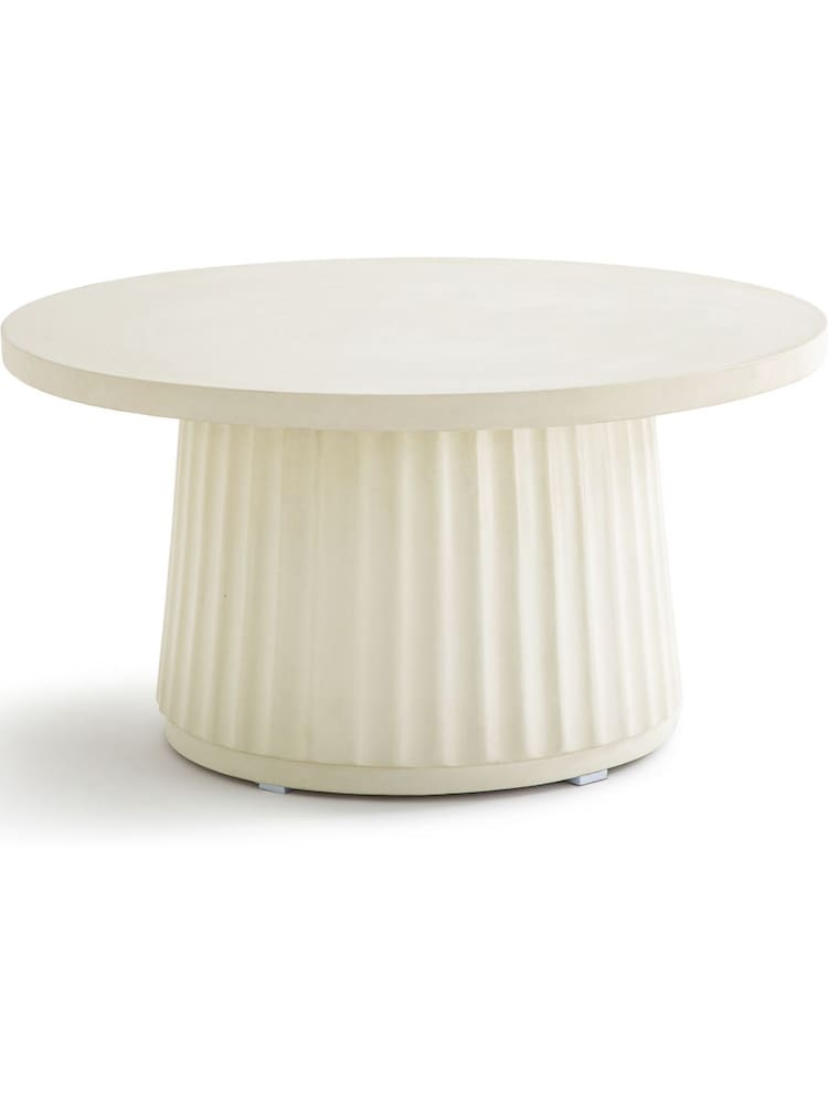 La Redoute Intérieurs Oatmeal Cannelli Cement Fibre Coffee Table - Image 1 of 4
