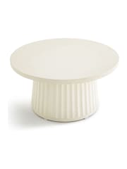 La Redoute Intérieurs Oatmeal Cannelli Cement Fibre Coffee Table - Image 2 of 4