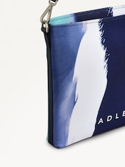 Radley Small Blue Southwell Gardens Stripe Zip Top Cross-Body Bag - Image 4 of 5