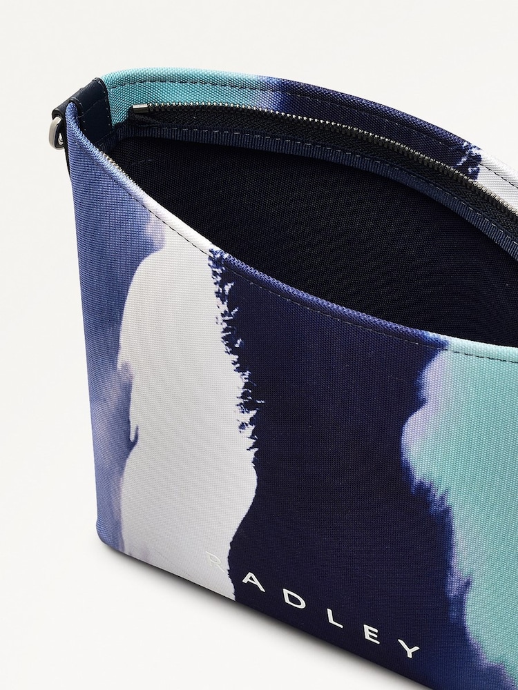 Radley Small Blue Southwell Gardens Stripe Zip Top Cross-Body Bag - Image 5 of 5