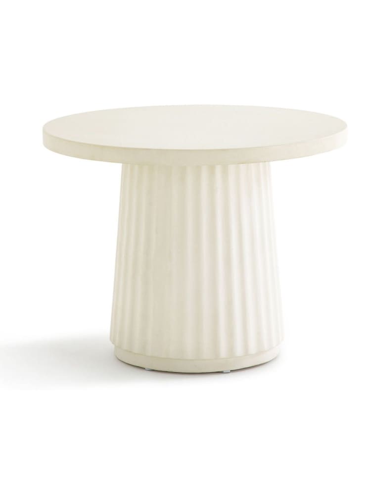 La Redoute Intérieurs Oatmeal Cannelli Cement Side Table - Image 1 of 3