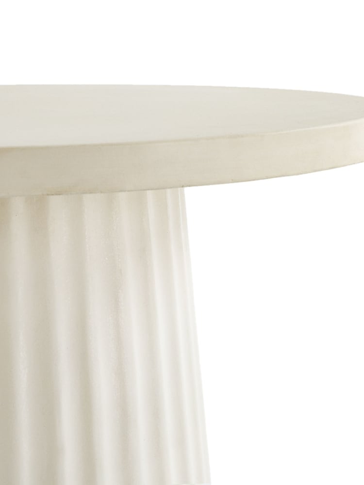 La Redoute Intérieurs Oatmeal Cannelli Cement Side Table - Image 2 of 3