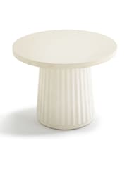 La Redoute Intérieurs Oatmeal Cannelli Cement Side Table - Image 3 of 3