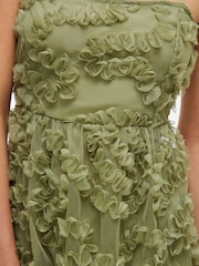 VILA Green Embroidered Cami Midi Dress - Image 4 of 4